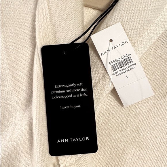 Ann Taylor Cashmere Shawl Collar Wrap Sweater 825543 - Picture 3 of 8